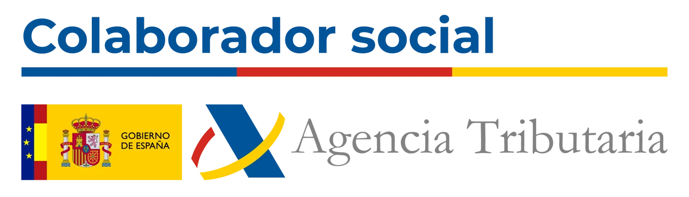 Wir-sind-sozialer-Mitarbeiter-der-Agencia-Tributaria-Española Stempel des Colaborador Social Agencia Tributaria Spanien